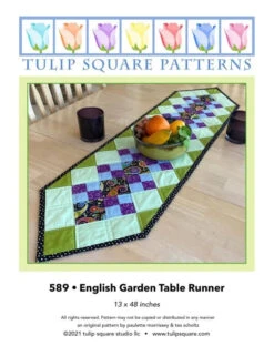 English Garden Table Runner Downloadable Pattern