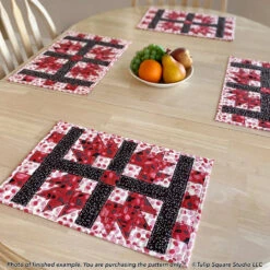 Snazzy Squares Placemats Downloadable Pattern -Qbpn 590 AAsnazzy04 tulip square quilt patterns