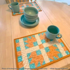 Snazzy Squares Placemats Downloadable Pattern -Qbpn 590 snazzy02 tulip square quilt patterns 600x600 1