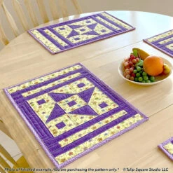 Star Flower Placemats Downloadable Pattern -Qbpn 591 star11 tulip square quilt patterns