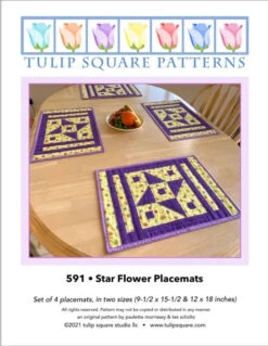 Star Flower Placemats Downloadable Pattern