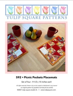 Picnic Pockets Placemats Downloadable Pattern