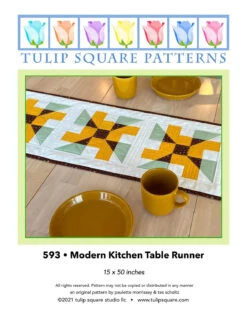 Modern Kitchen Table Runner Downloadable Pattern