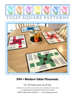 Modern Table Placemats Downloadable Patternn
