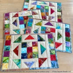 Kaleidoscope Placemats Set Downloadable Pattern 15 Kaleidoscope Placemats Set Downloadable Pattern -Qbpn 598 kaleidoscope mats 02 tulip square quilt patterns 600x600 1