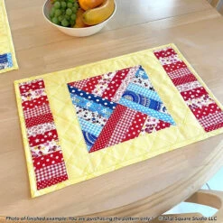 Rainbow Weave Placemats Set Downloadable Pattern -Qbpn 615 rainbow 13