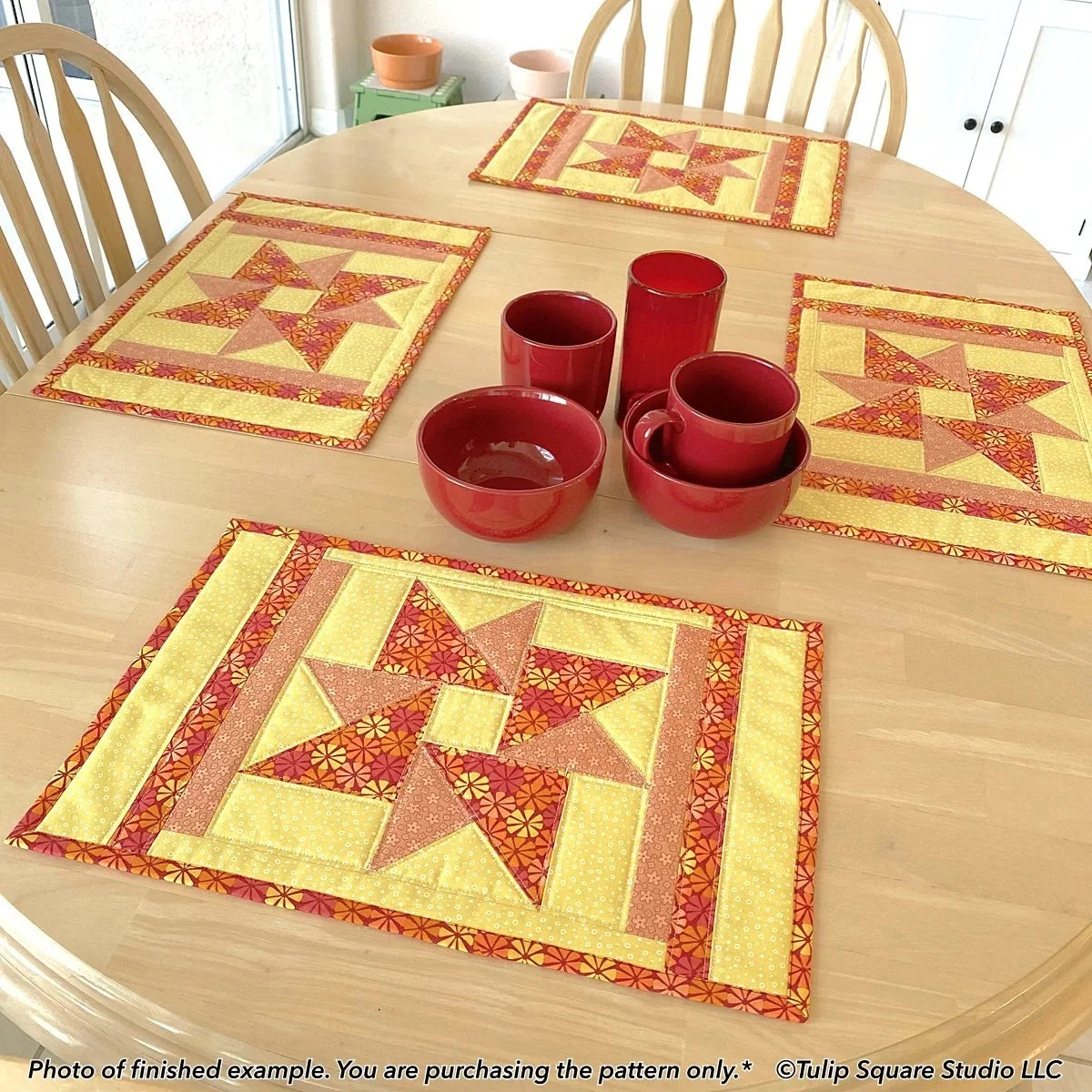 Spinning Star Placemats Downloadable Pattern 4 Spinning Star Placemats Downloadable Pattern - Image 2