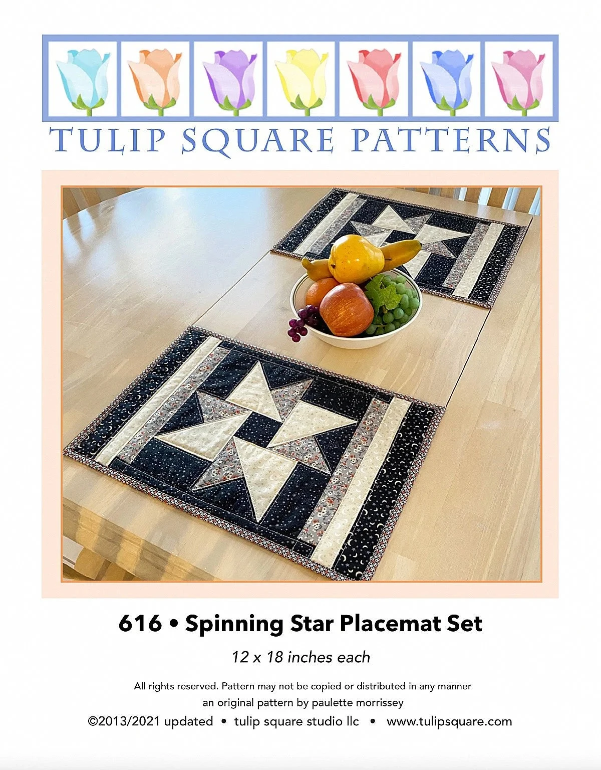 Spinning Star Placemats Downloadable Pattern 3 Spinning Star Placemats Downloadable Pattern