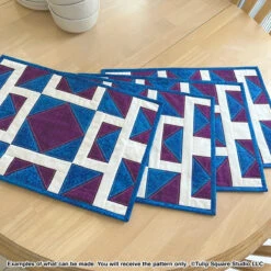 Shattered Diamonds Placemats Downloadable Pattern -Qbpn 617 shattered placemats 06