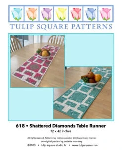 Shattered Diamonds Table Runner Downloadable Pattern