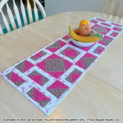 Shattered Diamonds Table Runner Downloadable Pattern -Qbpn 618 shattered runner 03