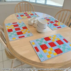 Checkered Table Placemats Downloadable Pattern -Qbpn 619 checkered table 03