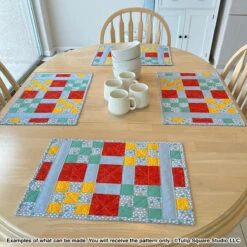 Checkered Table Placemats Downloadable Pattern -Qbpn 619 checkered table 07