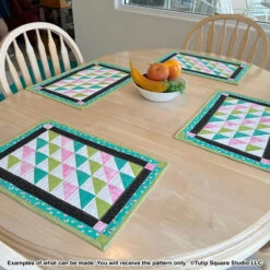 Color Blizzard Placemats Downloadable Pattern -Qbpn 620 blizzard placemats 02