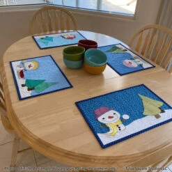 Frosty Friends Placemats Set Downloadable Pattern -Qbpn 626 snowmen 14 600x600 1