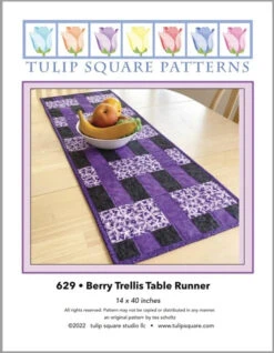 Berry Trellis Table Runner Downloadable Pattern