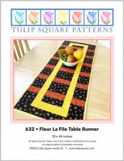 Fleur La File Table Runner Downloadable Pattern