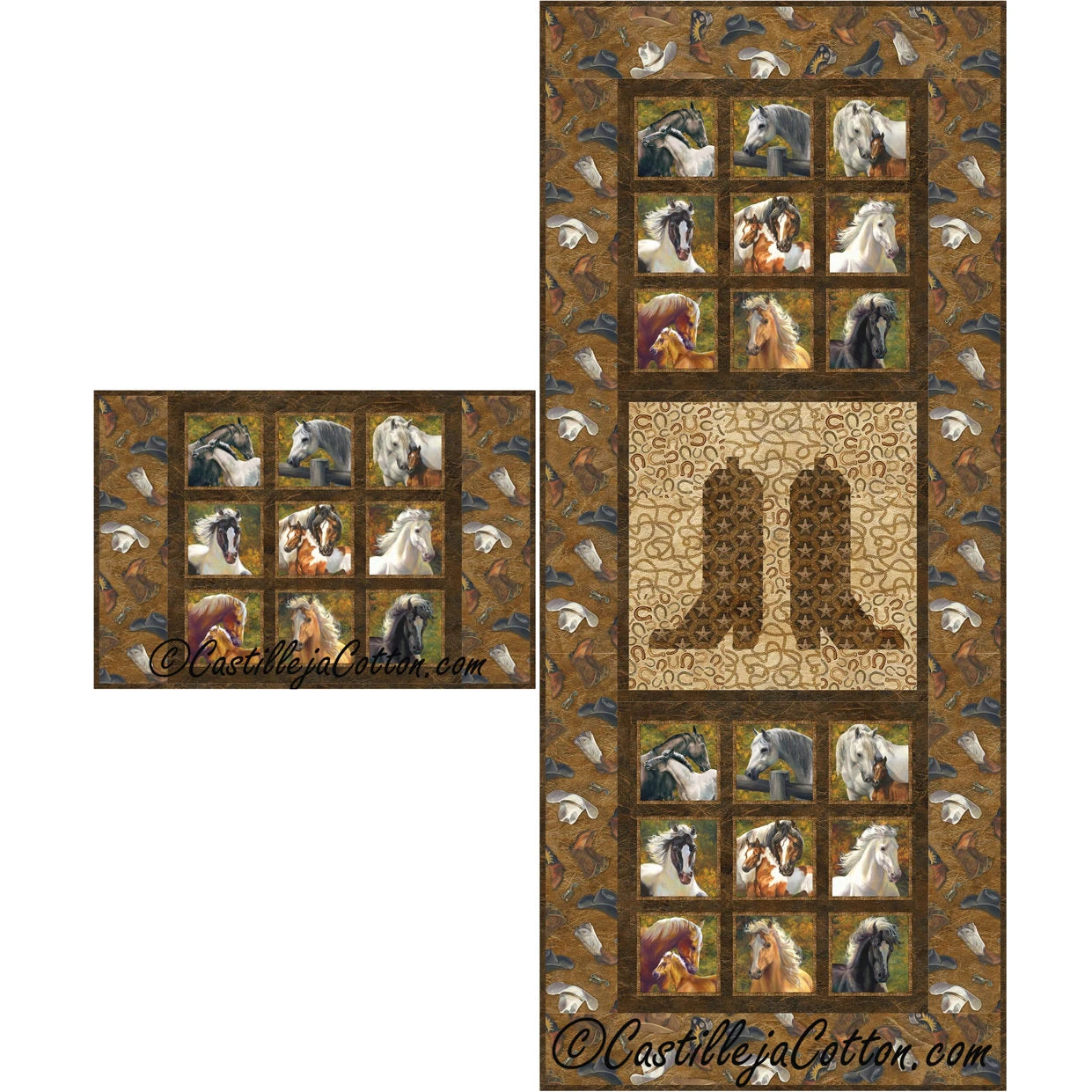 Horses And Boots Table Set Downloadable Pattern 3 Horses And Boots Table Set Downloadable Pattern