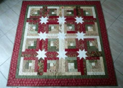 Just One Jelly Roll - Log Cabin Hidden Stars -Qbpn 92cb6d8936105e43f00e9610fc094c76