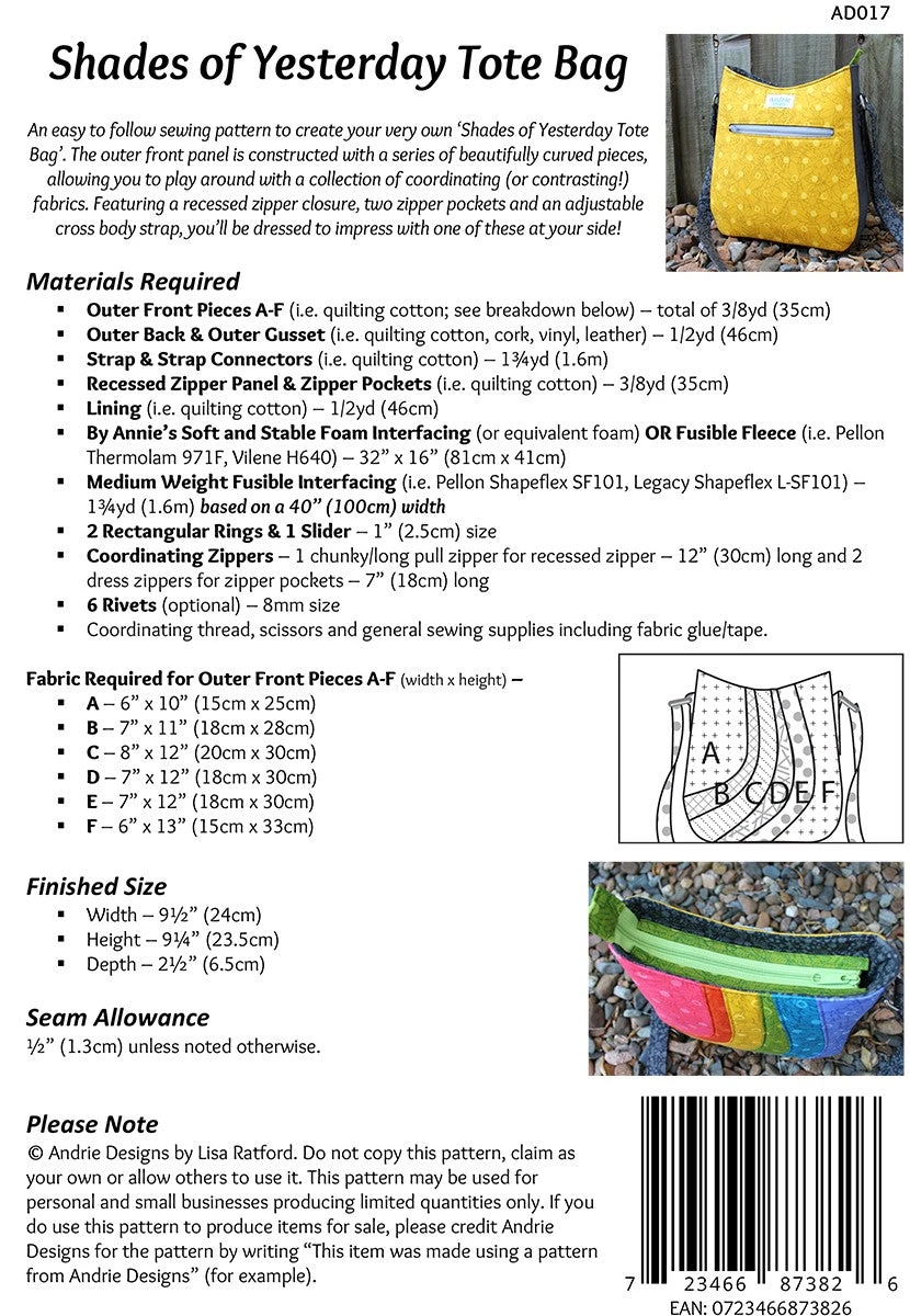 Shades Of Yesterday Tote Bag Downloadable Pattern 4 Shades Of Yesterday Tote Bag Downloadable Pattern - Image 2