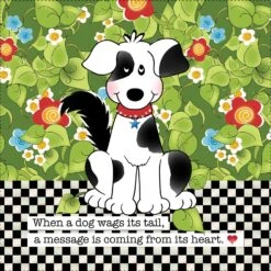 Art Panel 6in B&W Dog