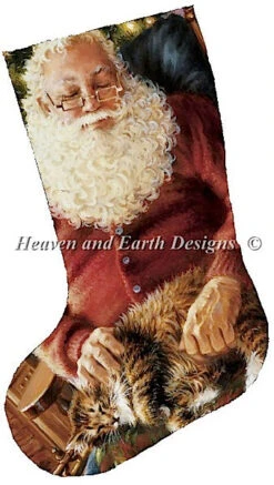 Stocking A Long Winters Nap Cross Stitch By Dona Gelsinger