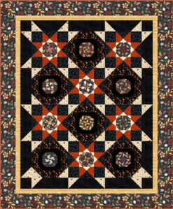 Among The Stars Quilt Pattern 17 Among The Stars Quilt Pattern -Qbpn Among the Stars QM106 Midnight Flora Black Clothworks 2021 web