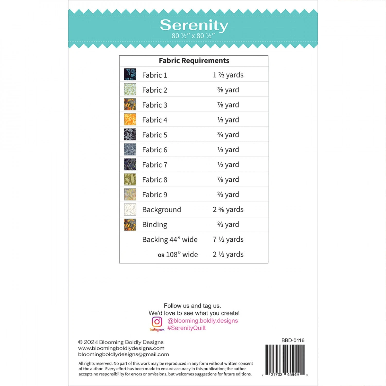 Serenity Quilt Pattern 4 Serenity Quilt Pattern - Image 2