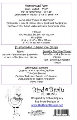 Homestead Farm Machine Embroidery CD -Qbpn BBD1307ME 1