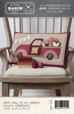 Truck Full Of Joy Monthly Pillows February