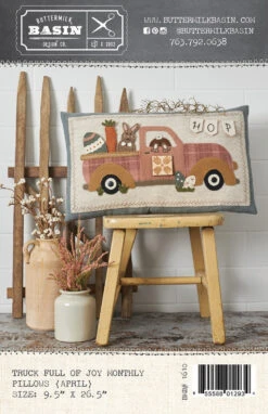 Truck Full Of Joy Monthly Pillows April