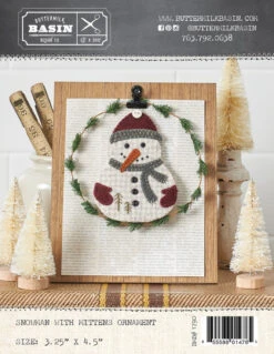 Snowman With Mittens Ornament