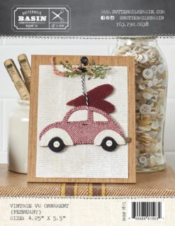 Vintage February VW Ornament