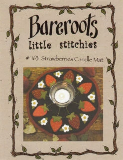 Little Stitchies - Strawberries Candle Mat / Pattern + Material