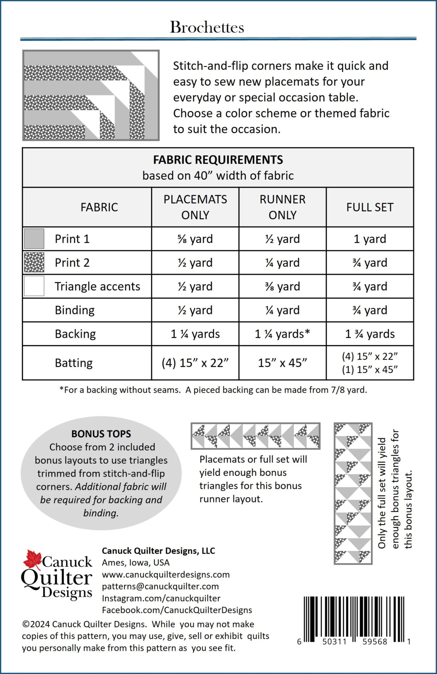 Brochettes Downloadable Pattern 4 Brochettes Downloadable Pattern - Image 2