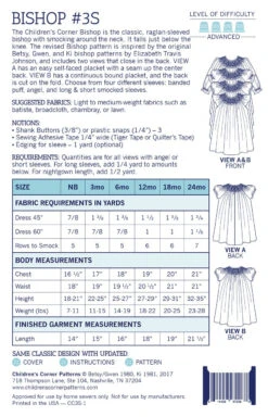 Bishop Newborn-24 Months Pattern 5 Bishop Newborn-24 Months Pattern -Qbpn CC003S 1
