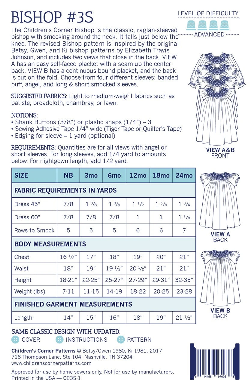 Bishop Newborn-24 Months Pattern 4 Bishop Newborn-24 Months Pattern - Image 2