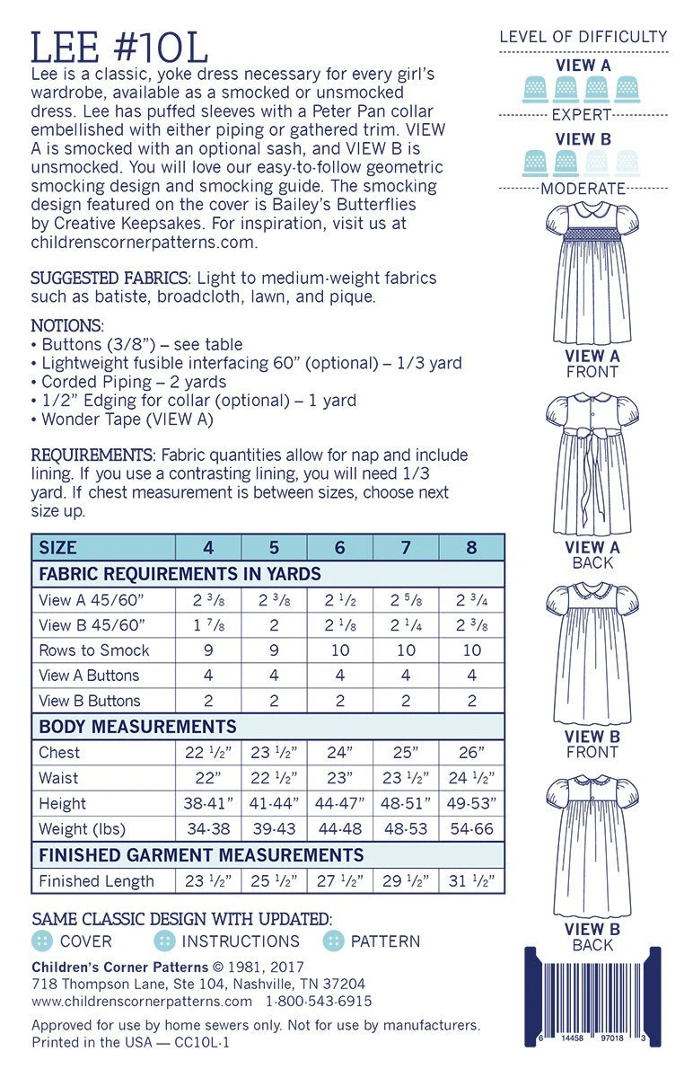 Lee - Sizes 4-8 Years Pattern 4 Lee - Sizes 4-8 Years Pattern - Image 2