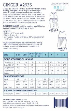 Ginger - Sizes 6mos-6 Years Pattern 4 Ginger - Sizes 6mos-6 Years Pattern - Image 2