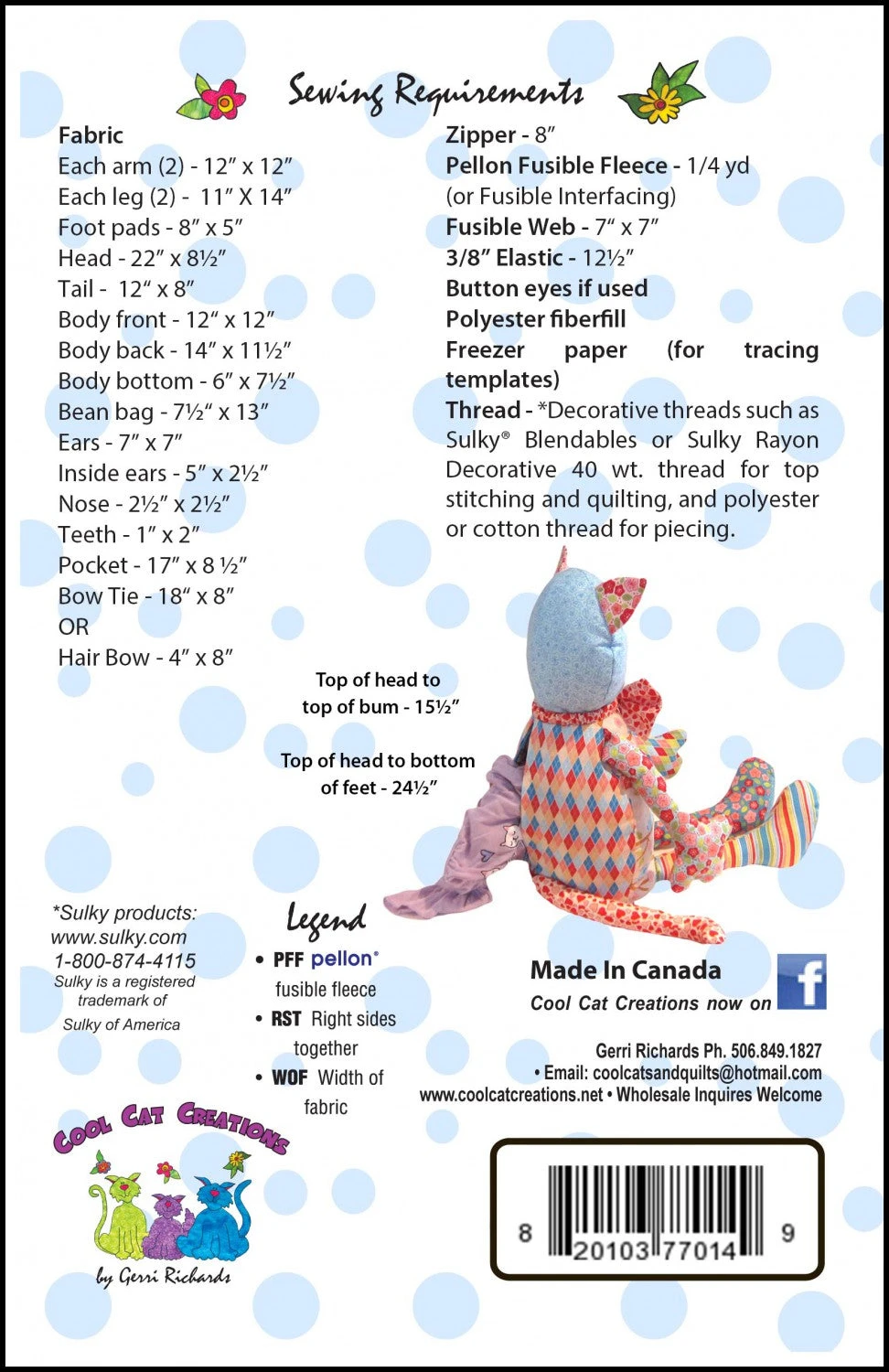 Cool Cat Pajama Bag 4 Cool Cat Pajama Bag - Image 2