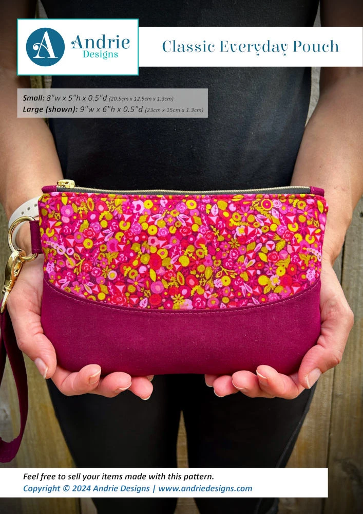 Classic Everyday Pouch Downloadable Pattern 3 Classic Everyday Pouch Downloadable Pattern