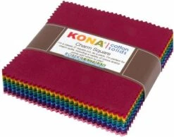 5in Squares Kona Solid Dark 85pcs/bundle