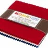 5in Squares Kona Cotton Patriotic Holiday Palette, 42pcs/bundle 1 5in Squares Kona Cotton Patriotic Holiday Palette, 42pcs/bundle -Qbpn CHS 729 42