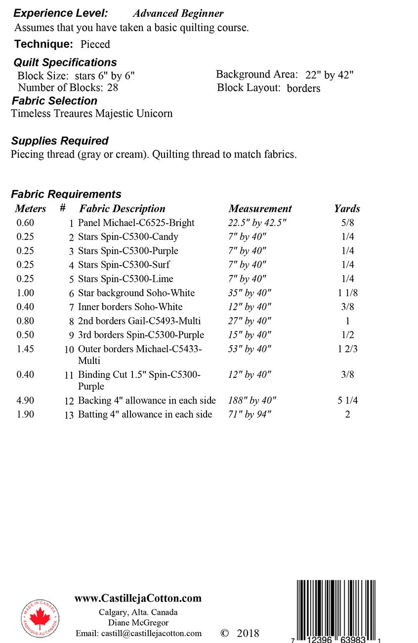 Starry Unicorns Pattern 4 Starry Unicorns Pattern - Image 2