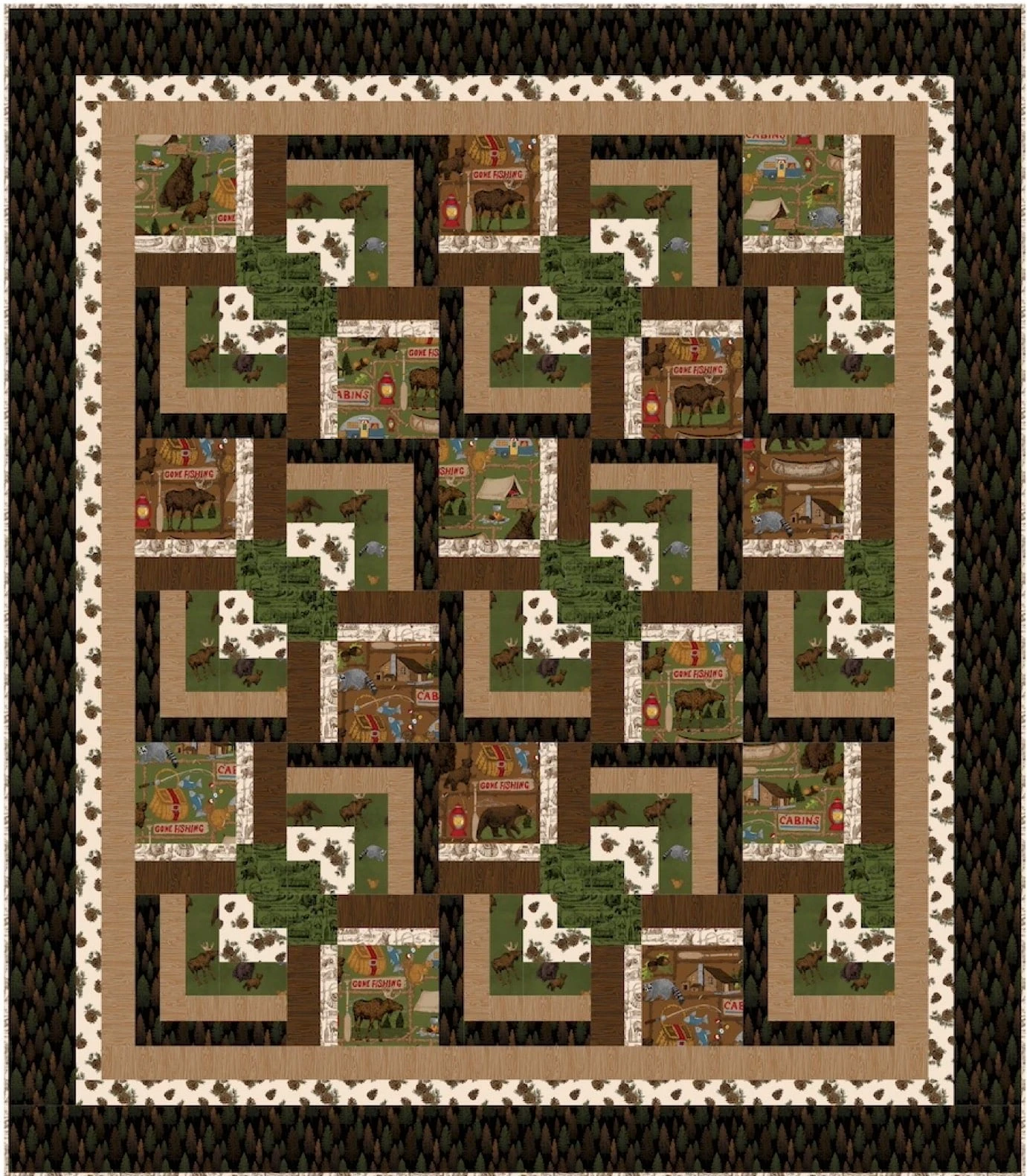 Cabin In The Pines Downloadable Pattern 3 Cabin In The Pines Downloadable Pattern