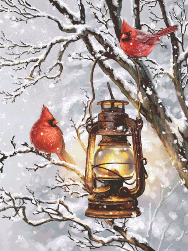 Cozy Cardinals Cross Stitch By Dona Gelsinger 3 Cozy Cardinals Cross Stitch By Dona Gelsinger