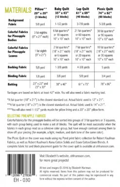 Pineapple Farm Quilt Pattern 7 Pineapple Farm Quilt Pattern -Qbpn EH030 1