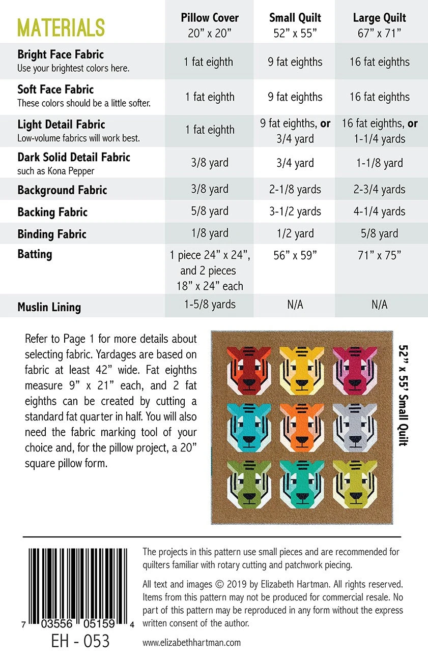 Antonia Tiger Quilt Pattern 4 Antonia Tiger Quilt Pattern - Image 2