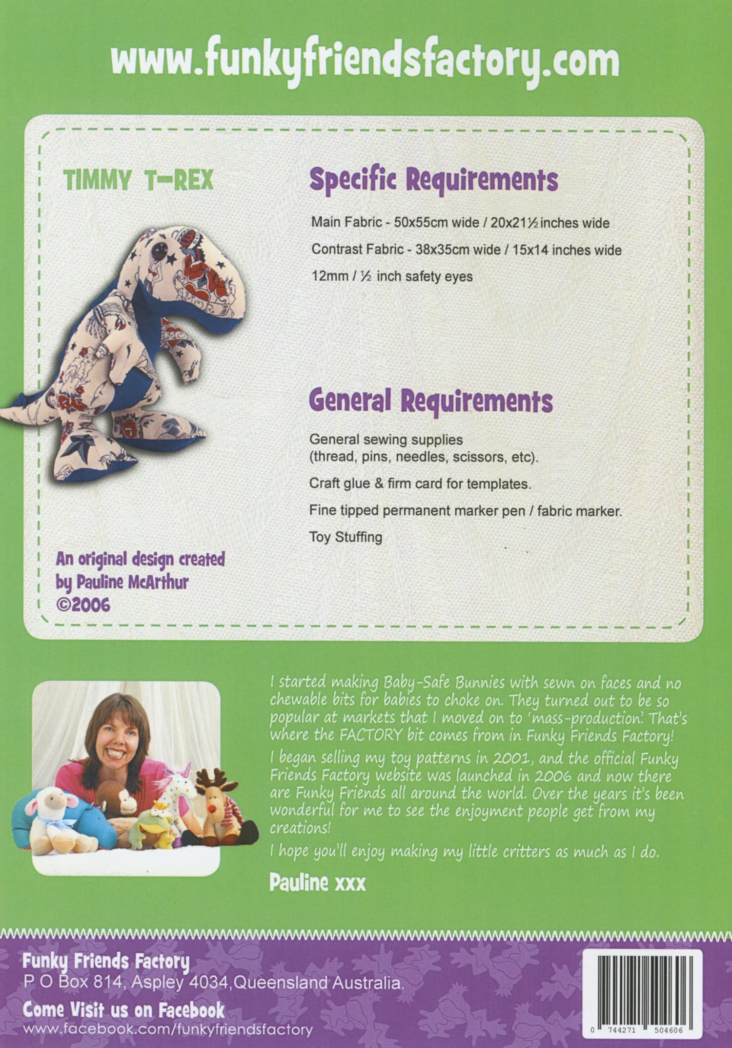 Timmy T-Rex Pattern 4 Timmy T-Rex Pattern - Image 2