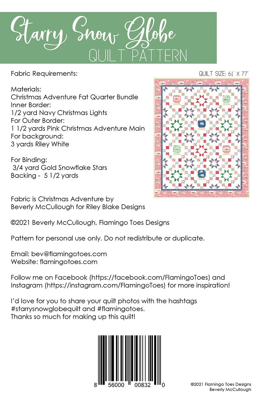 Starry Snowglobe Quilt Pattern 4 Starry Snowglobe Quilt Pattern - Image 2